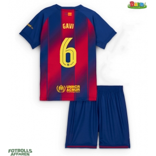 Barcelona Paez Gavi #6 Hemmaställ Barn 2025-26 Kortärmad (+ Korta byxor)